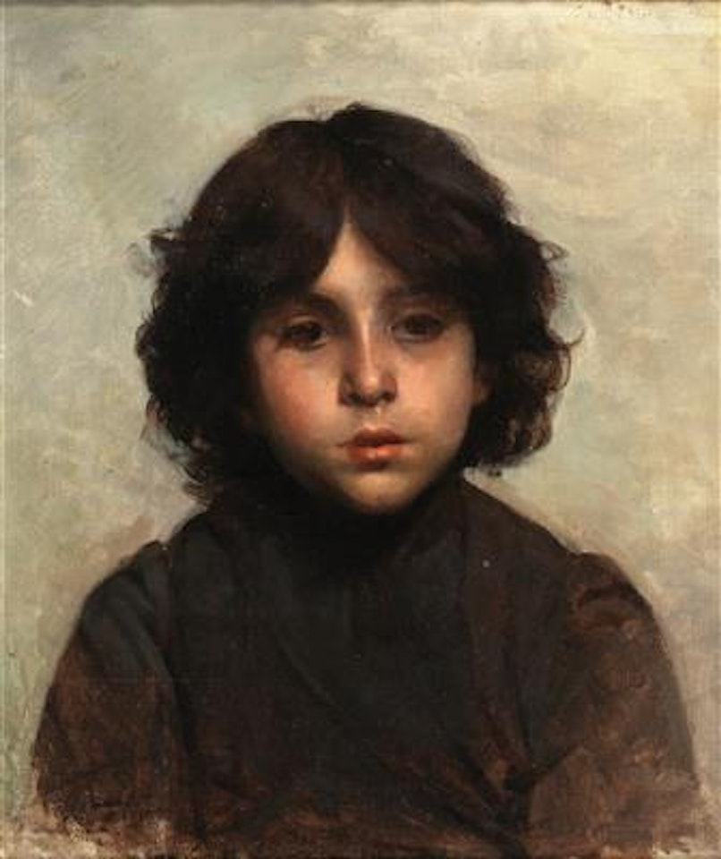 Portrait eines jungen Knaben by Alexei Harlamoff