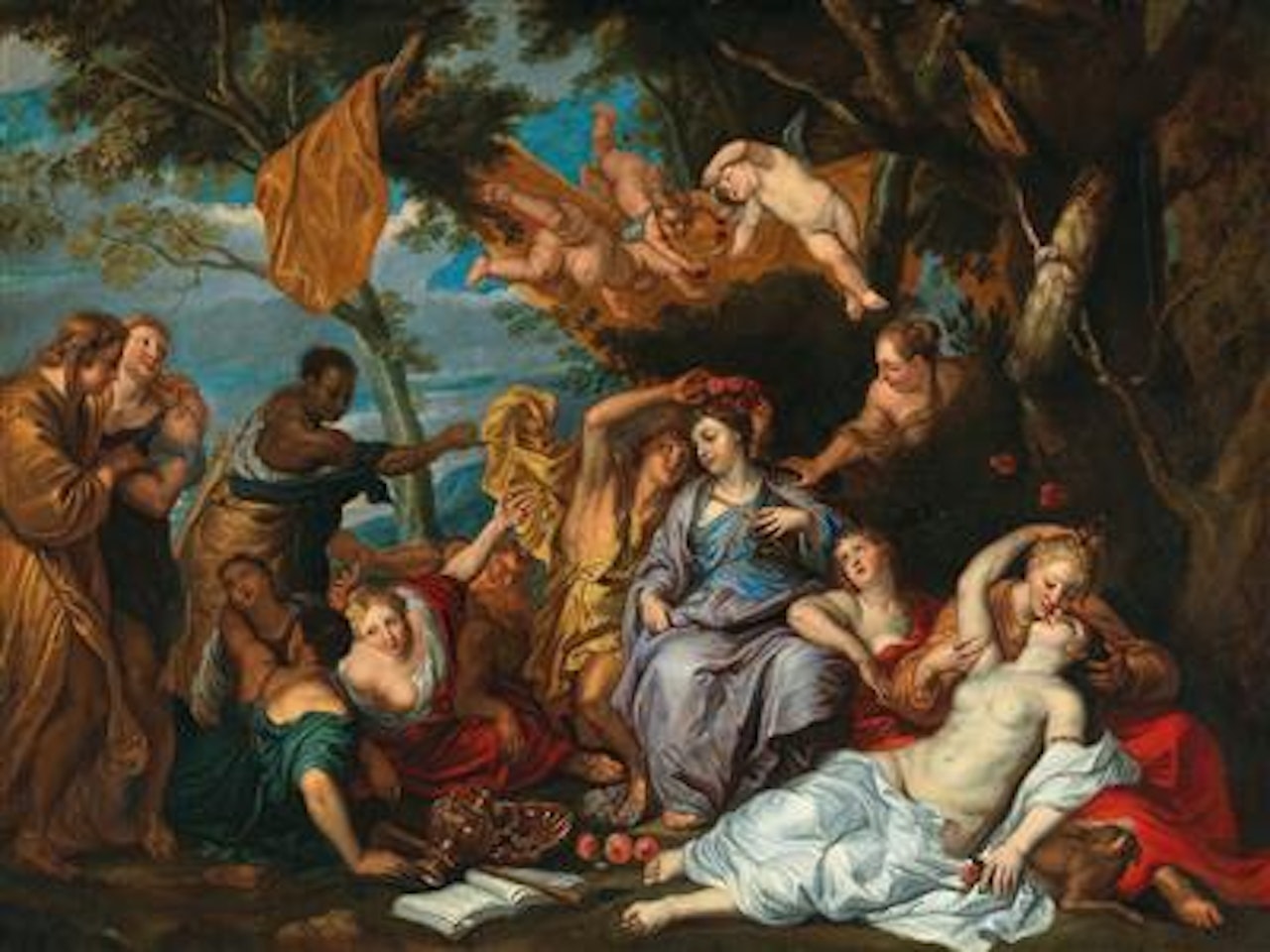 Amarillis crowning Mirtillo (after Giovanni Battista Guarini"s ‘Il Pastor Fido") by Anthony van Dyck