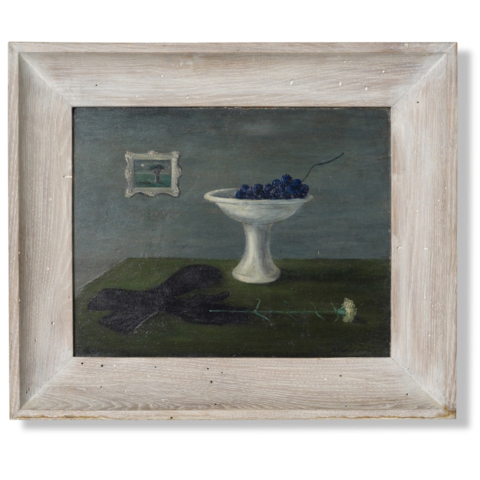 Untitled (Still life with compote and gloves) by Gertrude Abercrombie