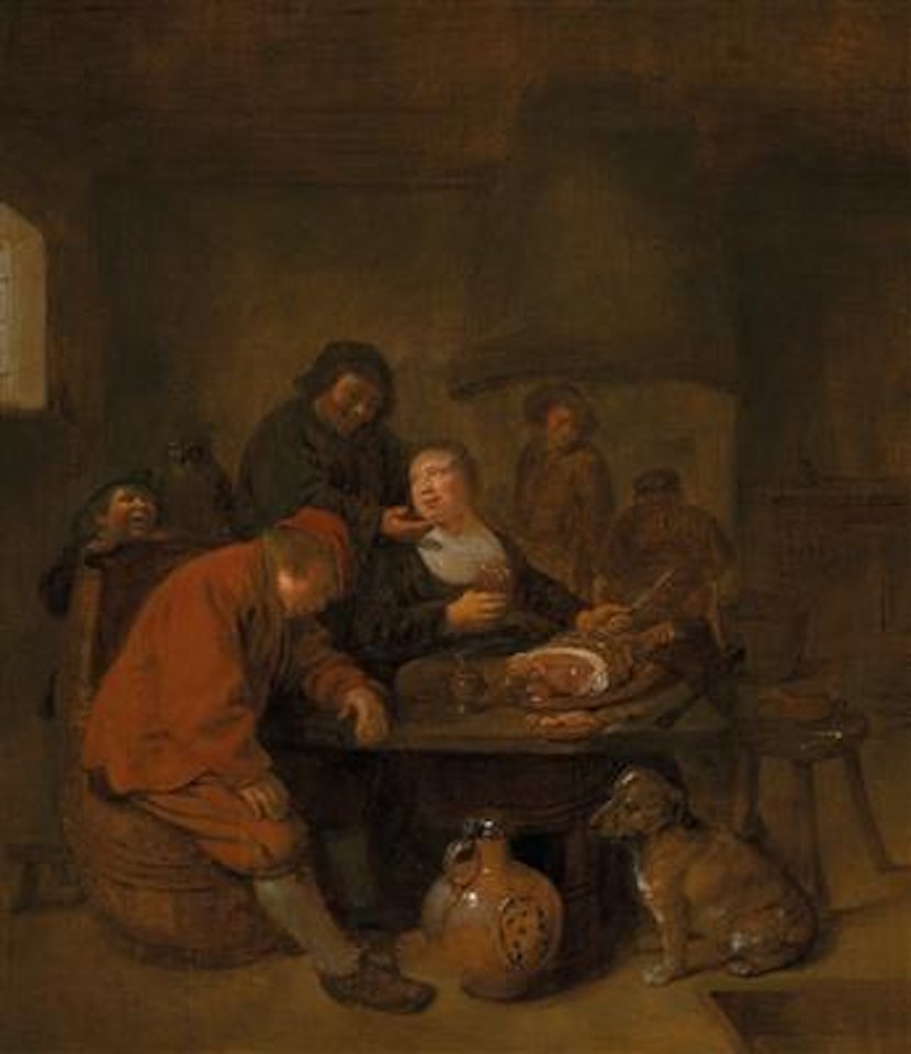 A tavern interior with a merry company by Jan Miense Molenaer