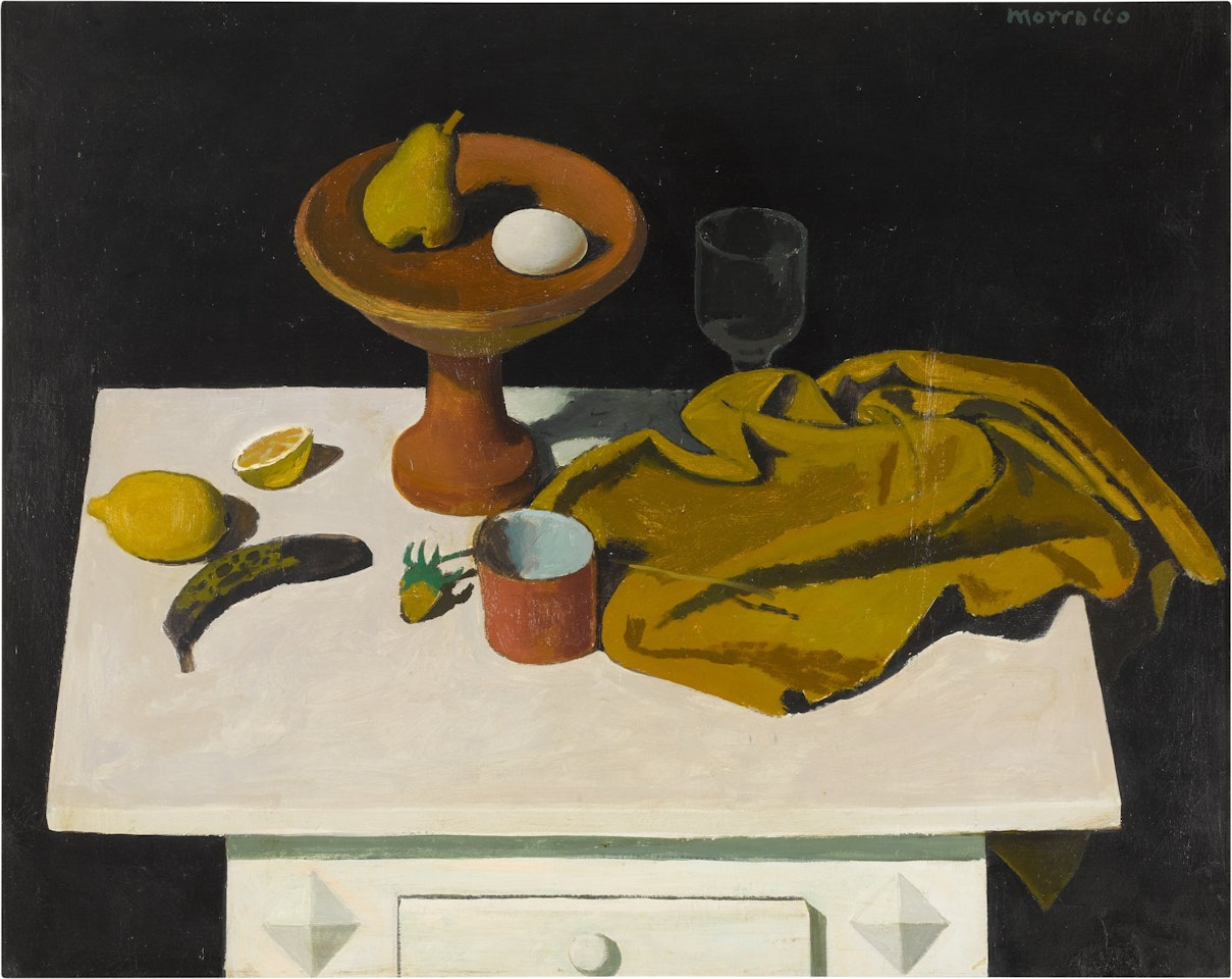 Still Life with Fruit and Egg by Alberto Morrocco