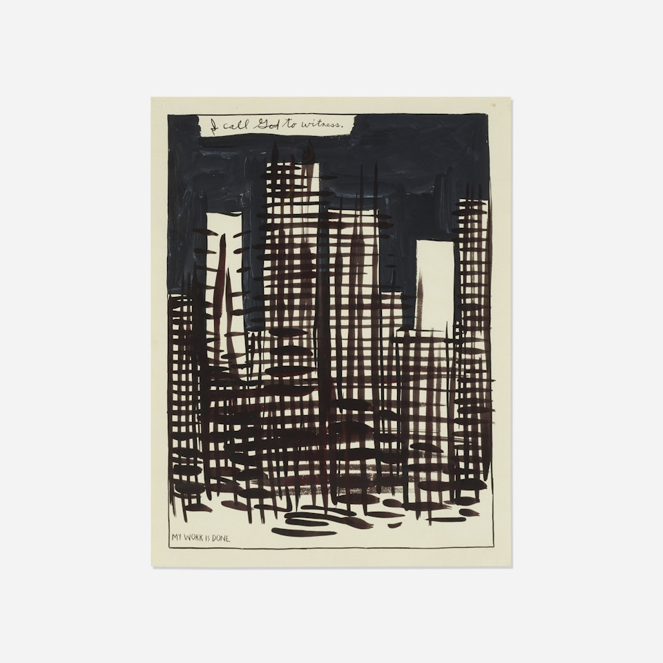 Untitled (I call God to witness) ,
Circa
1985 by Raymond Pettibon