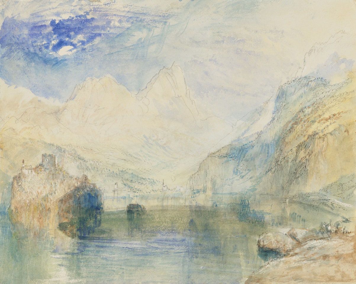 The Lauerzersee with the Ruins of Schwanau and the Mythen by Joseph Mallord William Turner