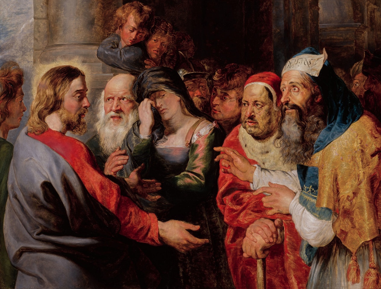Christ and the woman taken in adultery by Workshop of Peter Paul Rubens