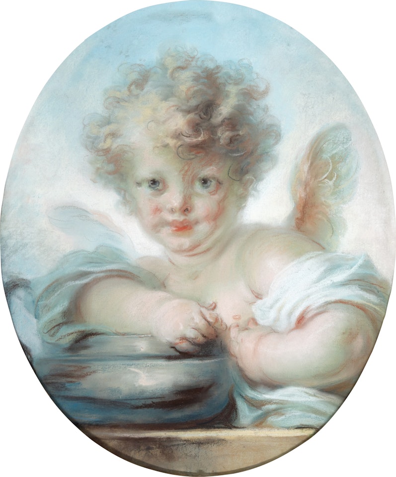 A child in the guise of cupid by Jean-Honoré Fragonard