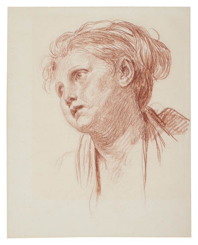 Head of a young girl by Jean-Baptiste Greuze