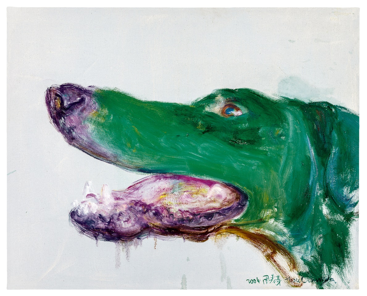 Green Dog by Zhou Chunya