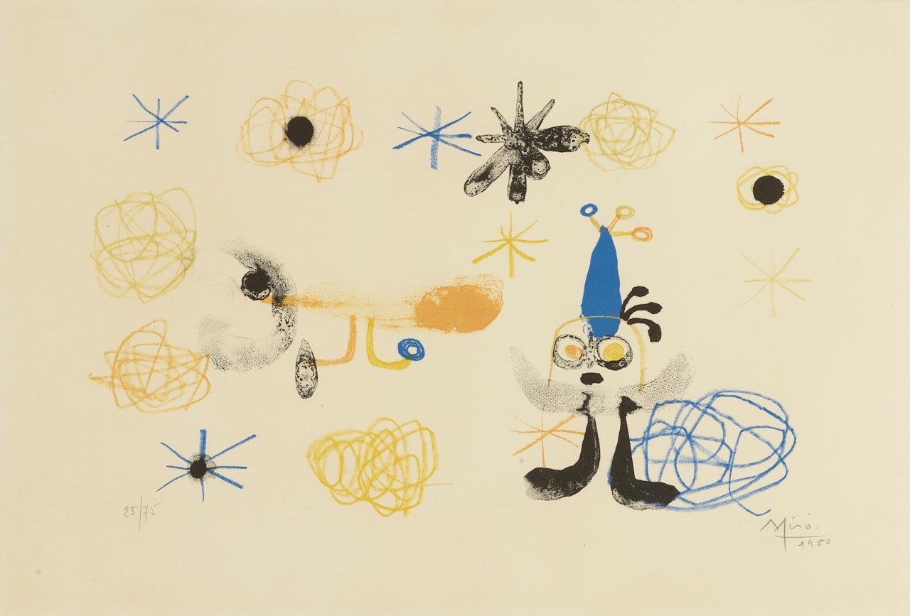 El Pajaro Rojo. II by Joan Miró