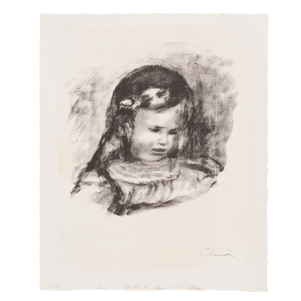 Lithograph on wove paper, the second (final) state, from the total edition of 1000, published/printed by A. Vollard/Auguste Clot, Paris, with margins, framed. by Pierre-Auguste Renoir