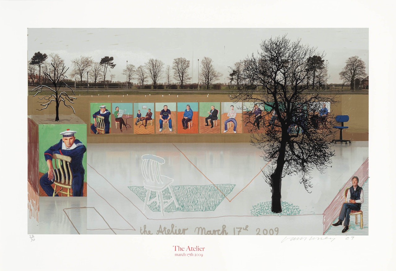 The Atelier, March 17th, 2009 by David Hockney
