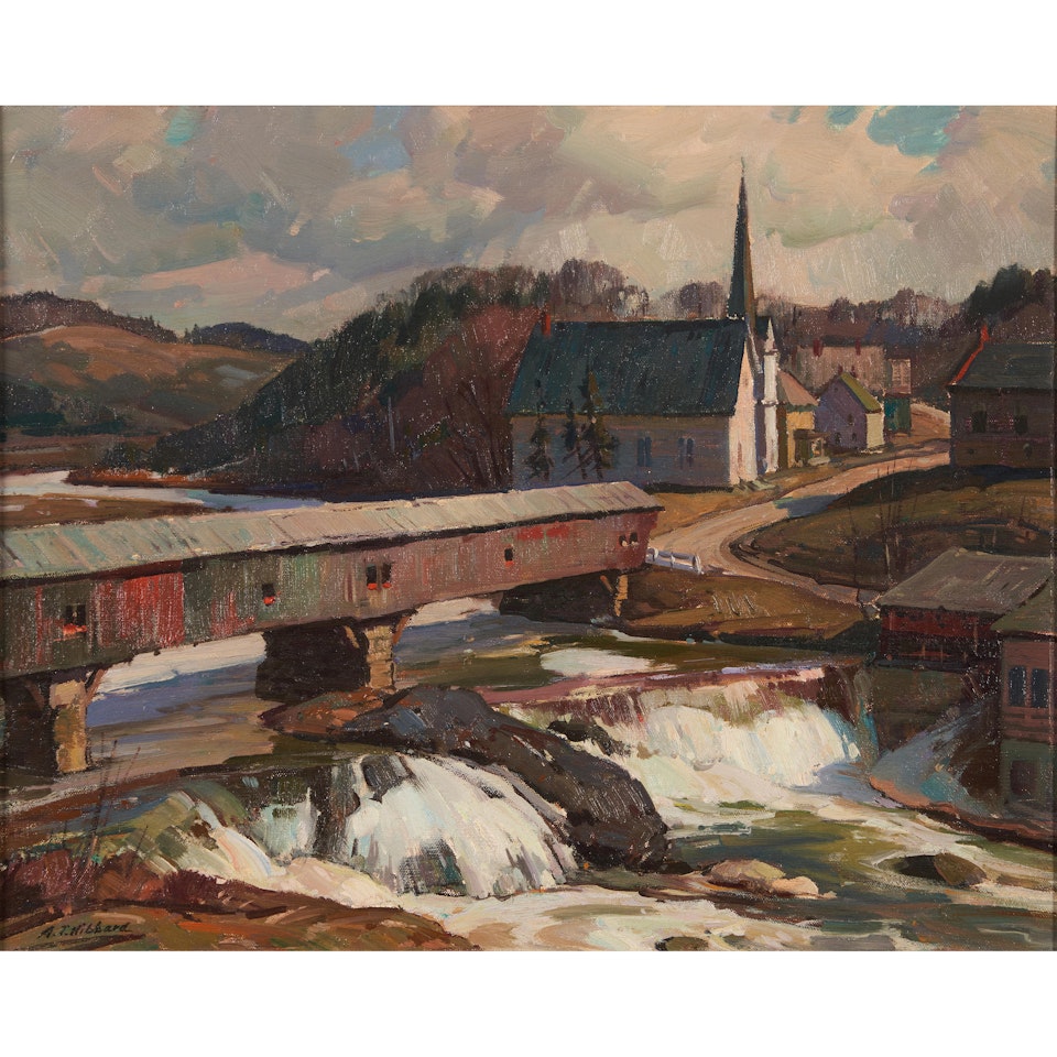 The Covered Bridge by Aldro Thompson Hibbard