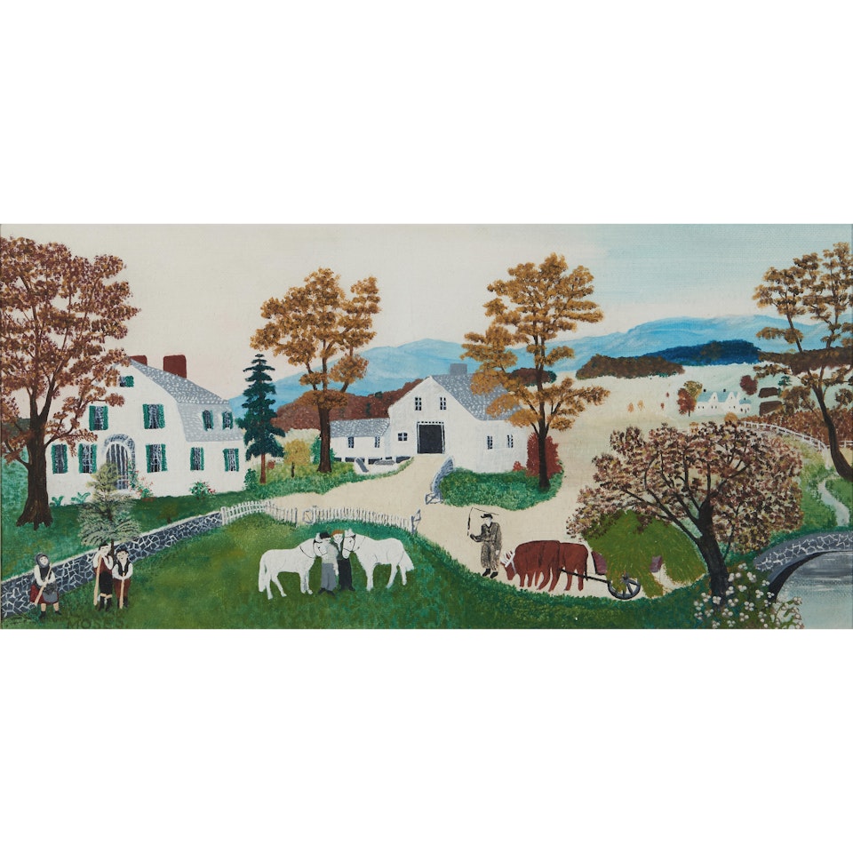 Farm in Autumn by Grandma Moses