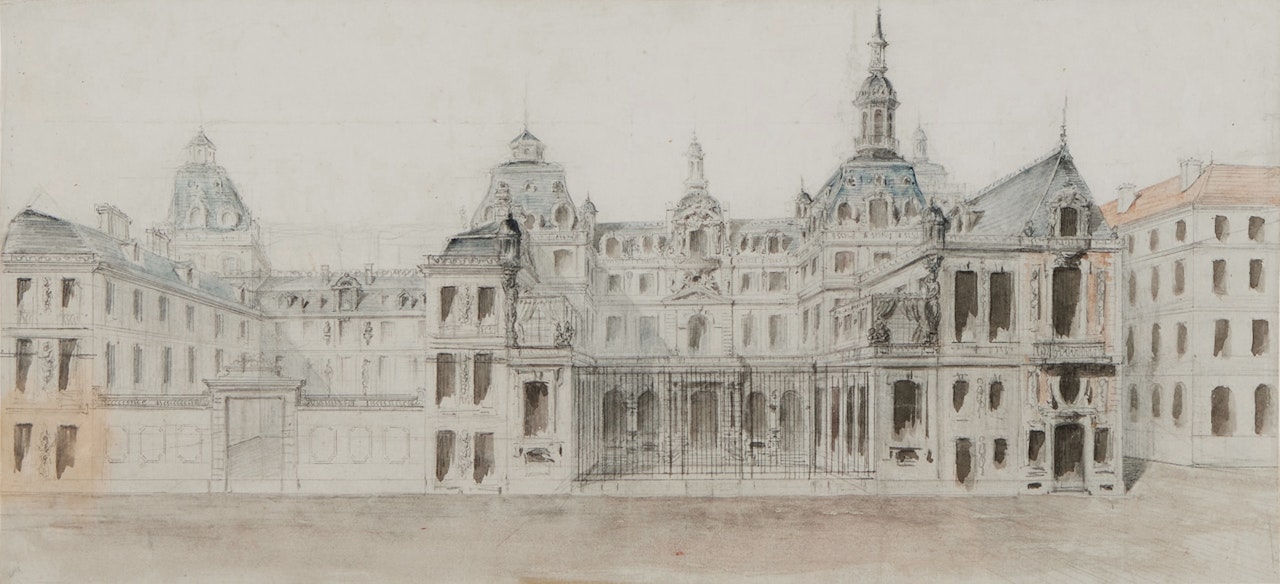 Designs for the conversion of buildings, Quai des Celestins, Paris by French School