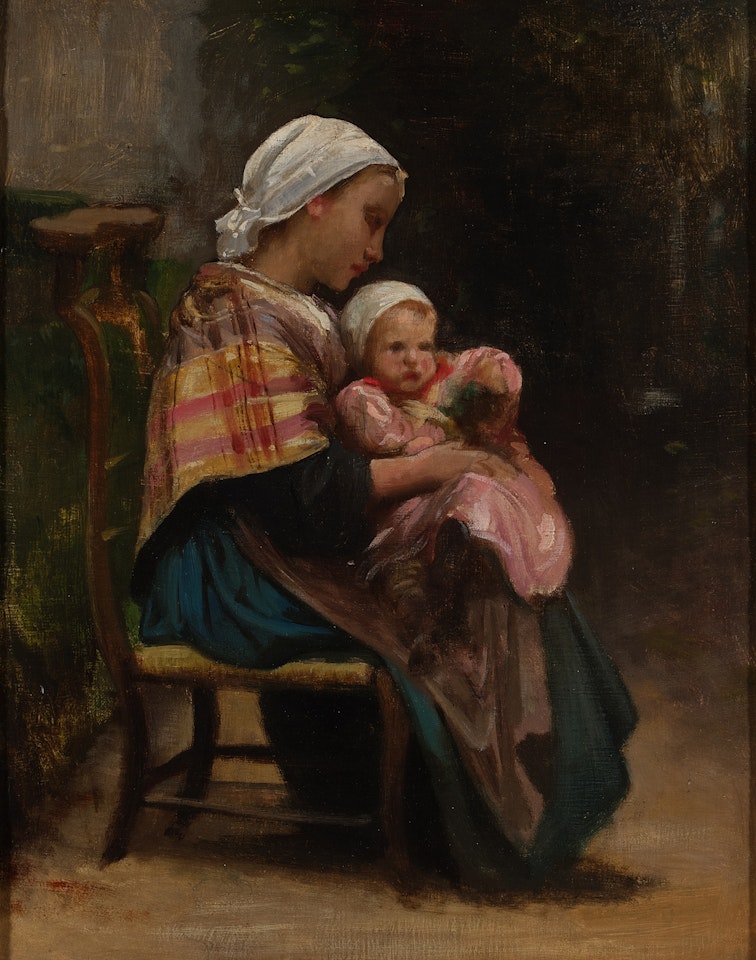Study of a Mother and Child by William-Adolphe Bouguereau