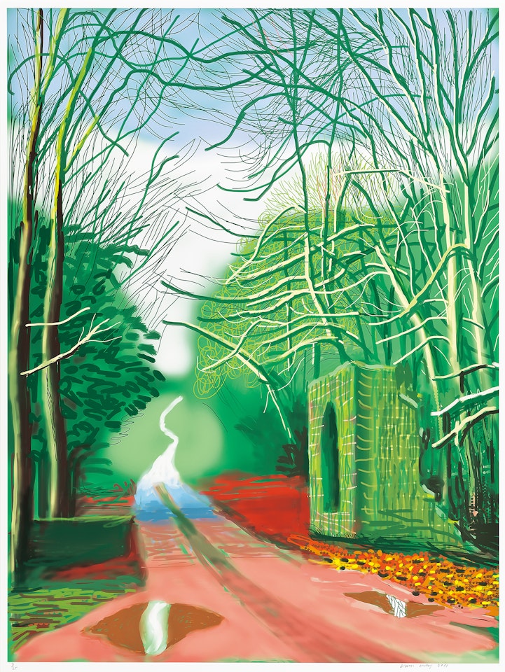The Arrival of Spring in Woldgate, East Yorkshire in 2011 (twenty eleven) - 19 February, 2011 by David Hockney