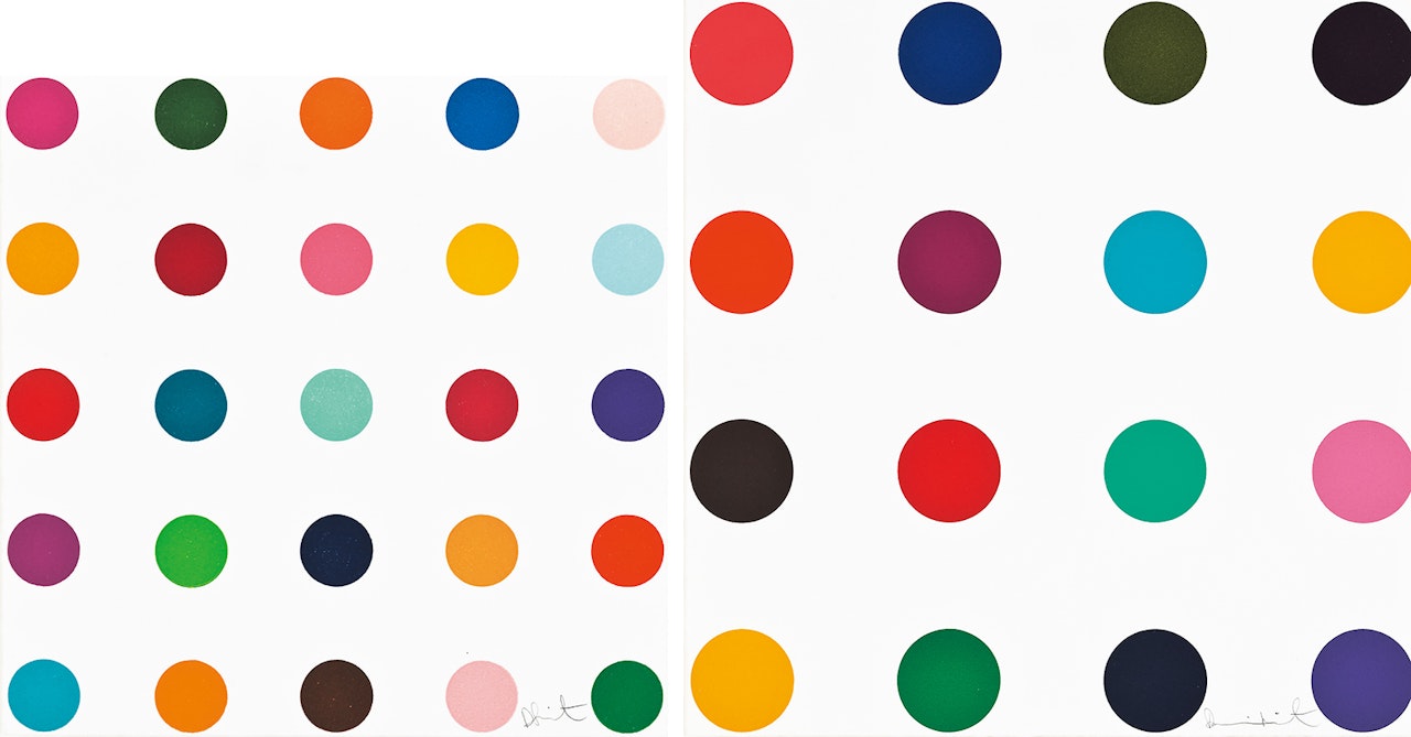THR-Ser, Benzyl Viologen (2 works) by Damien Hirst