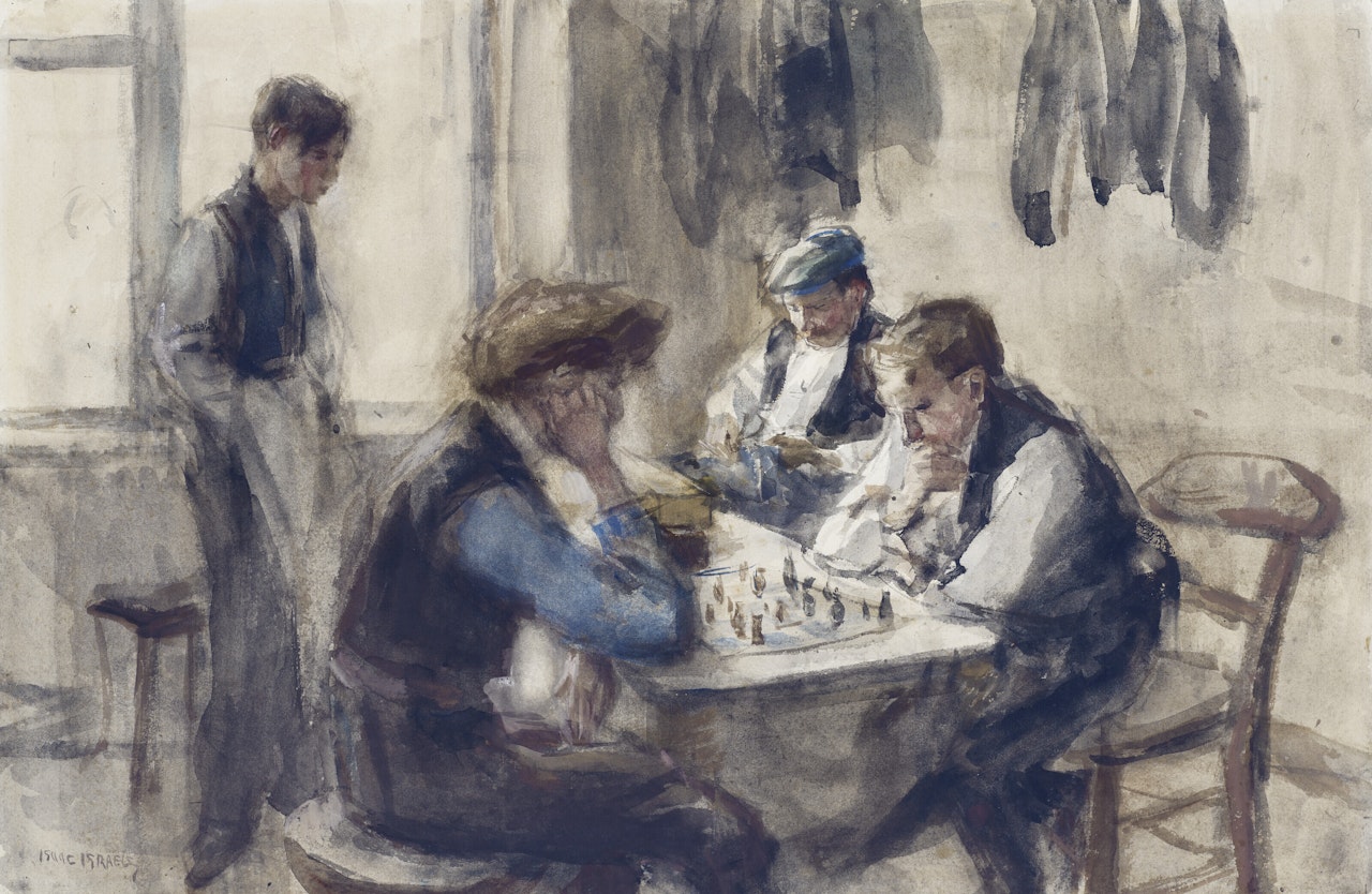 De schaakspelers by Isaac Israels