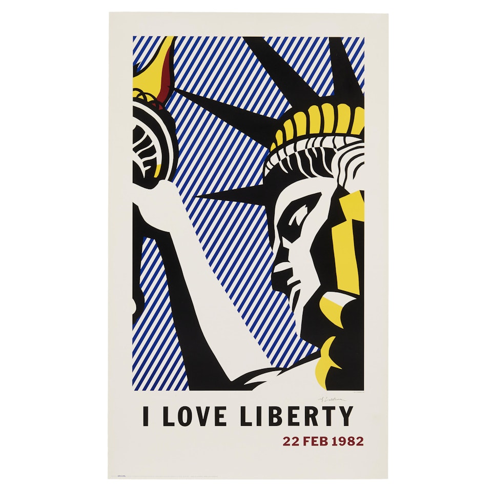 I Love Liberty Poster by Roy Lichtenstein