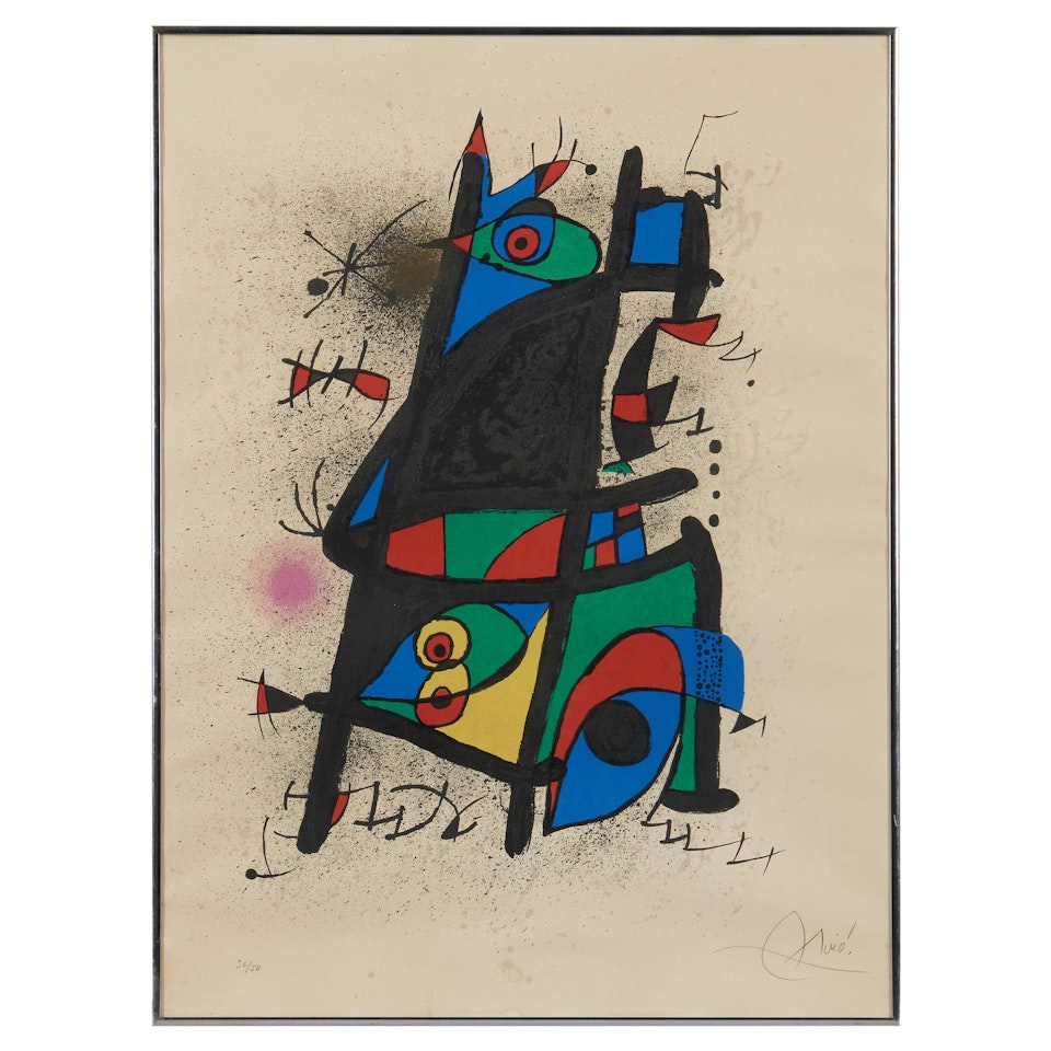 La gestation des couleurs (Mourlot 892) by Joan Miró