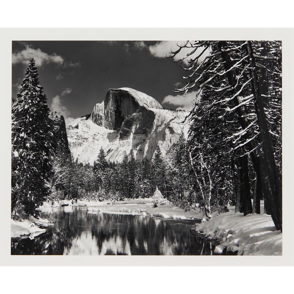 Half Dome, Merced River, Winter, Yosemite National Park, California by Ansel Adams
