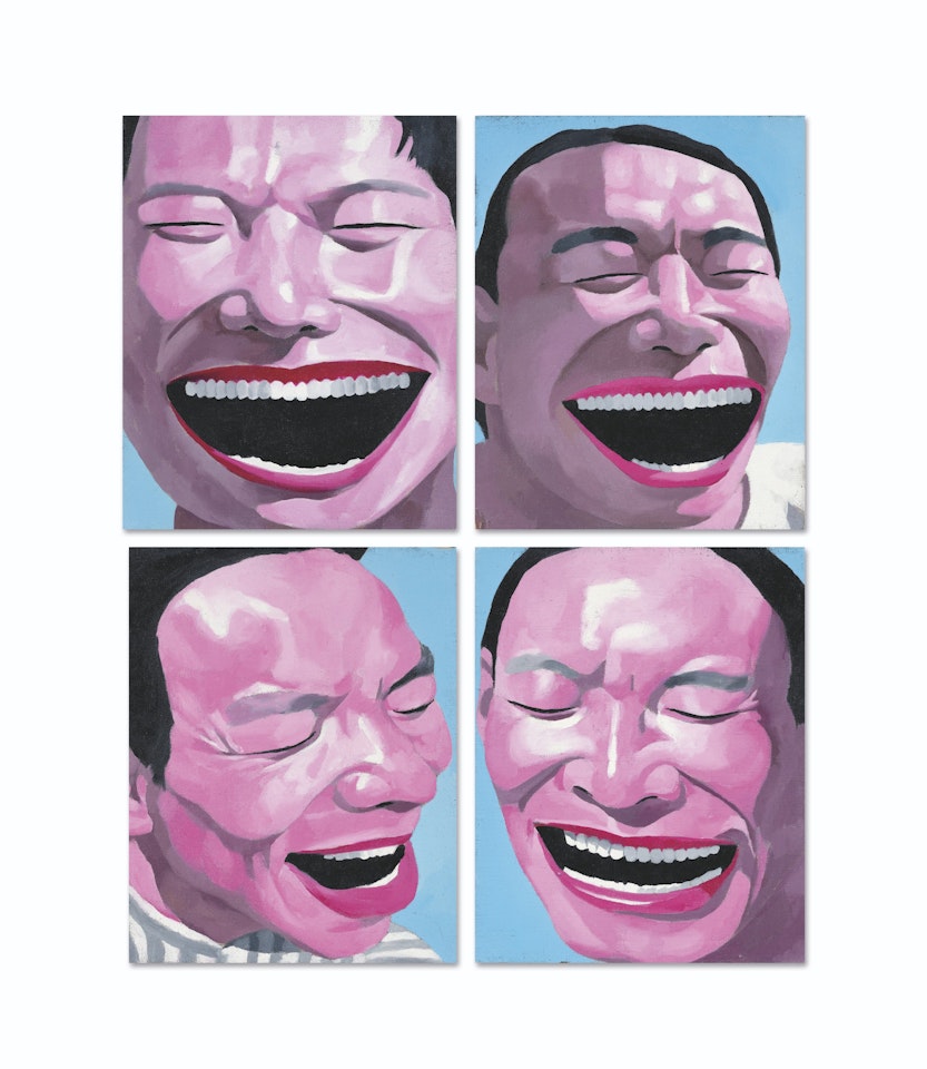99 Idol Series No. 10, 68, 82; & 88 by Yue Minjun