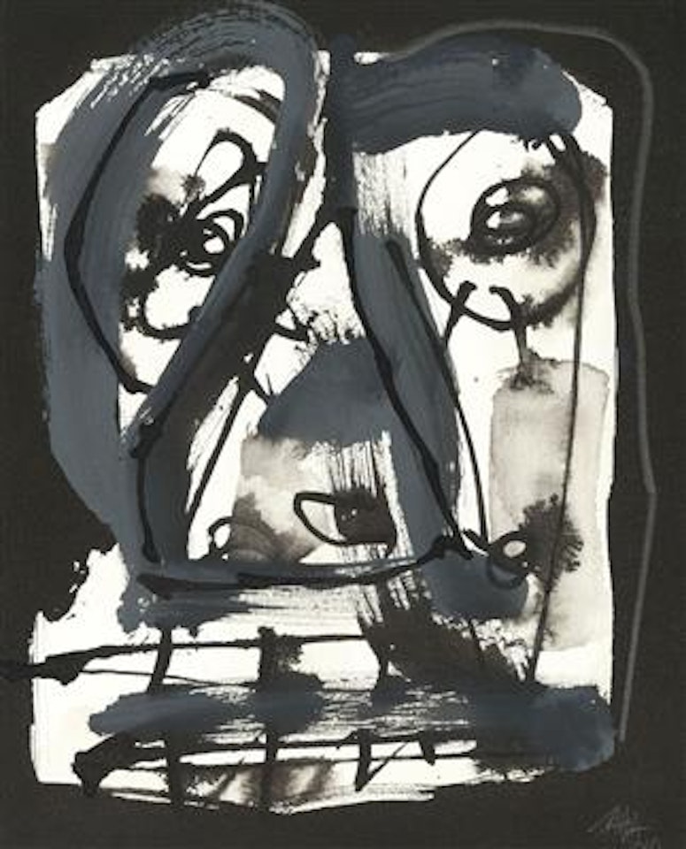 Retrato imaginario de El Extranjero by Antonio Saura