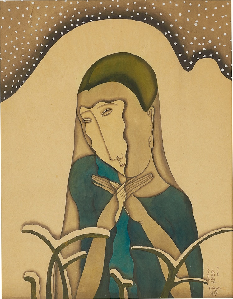 Femme au voile sous la neige (Veiled Woman Under the Snow) by Leonard Tsuguharu Foujita