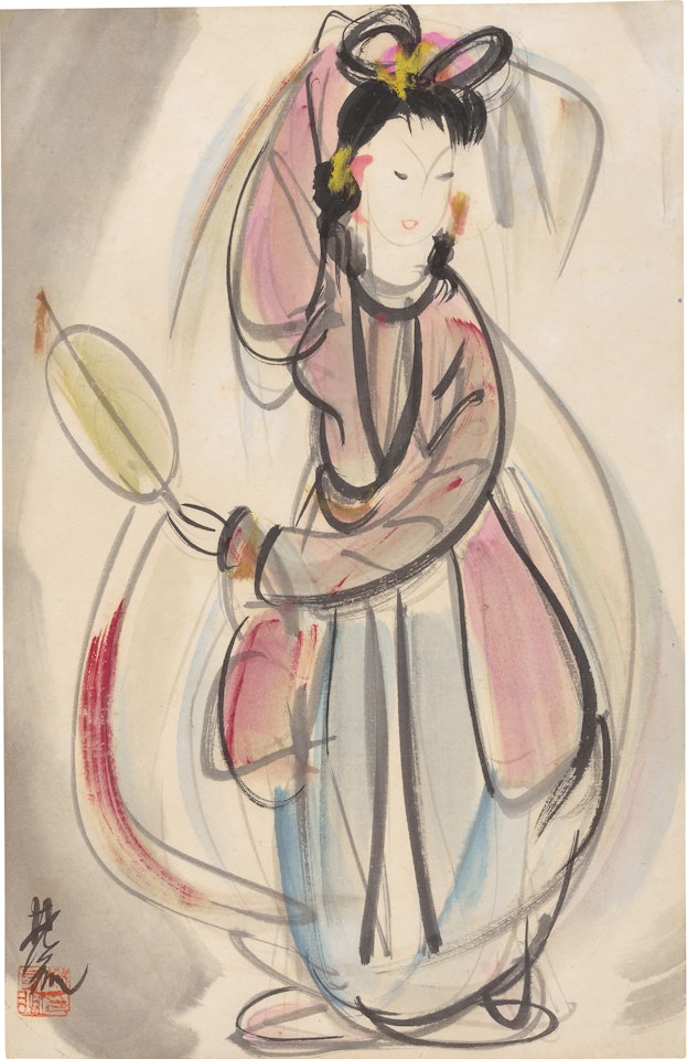 Opera Lady by Lin Fengmian