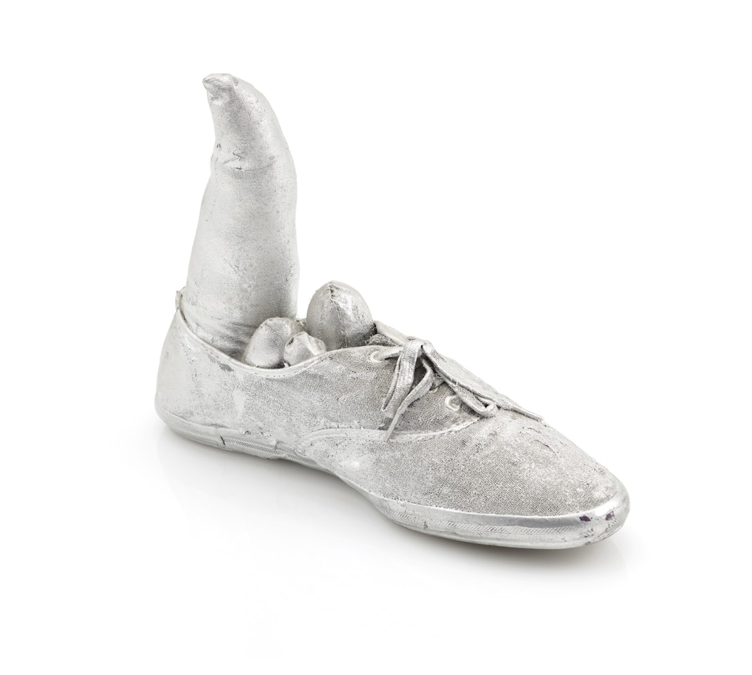 Untitled (Silver shoe) by Yayoi Kusama