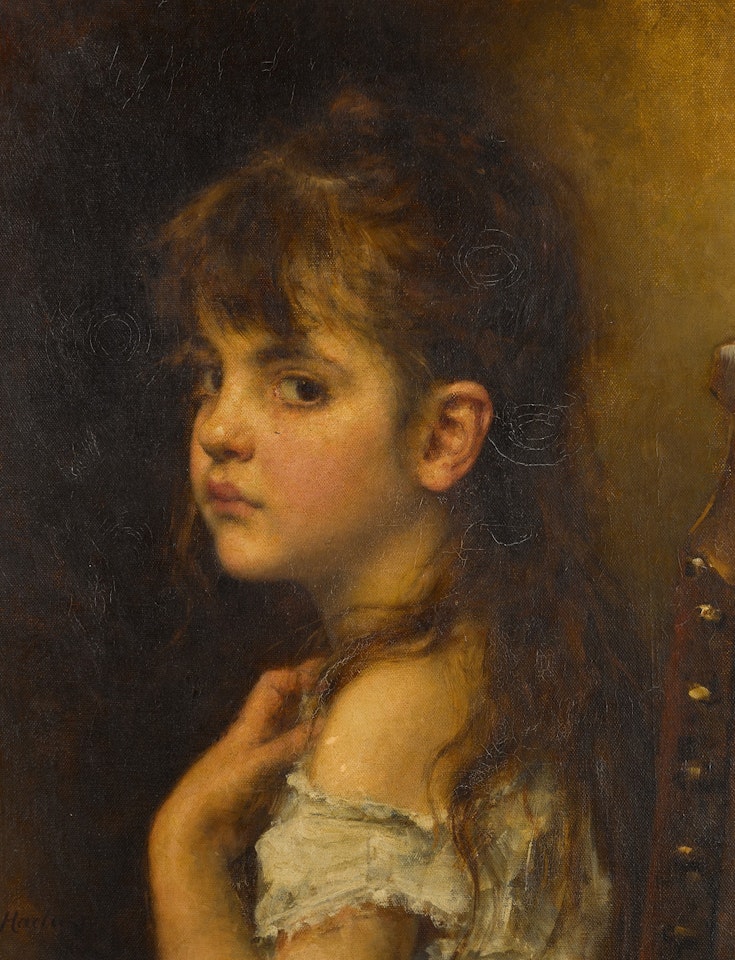 Girl Looking Over Her Shoulder by Alexei Harlamoff