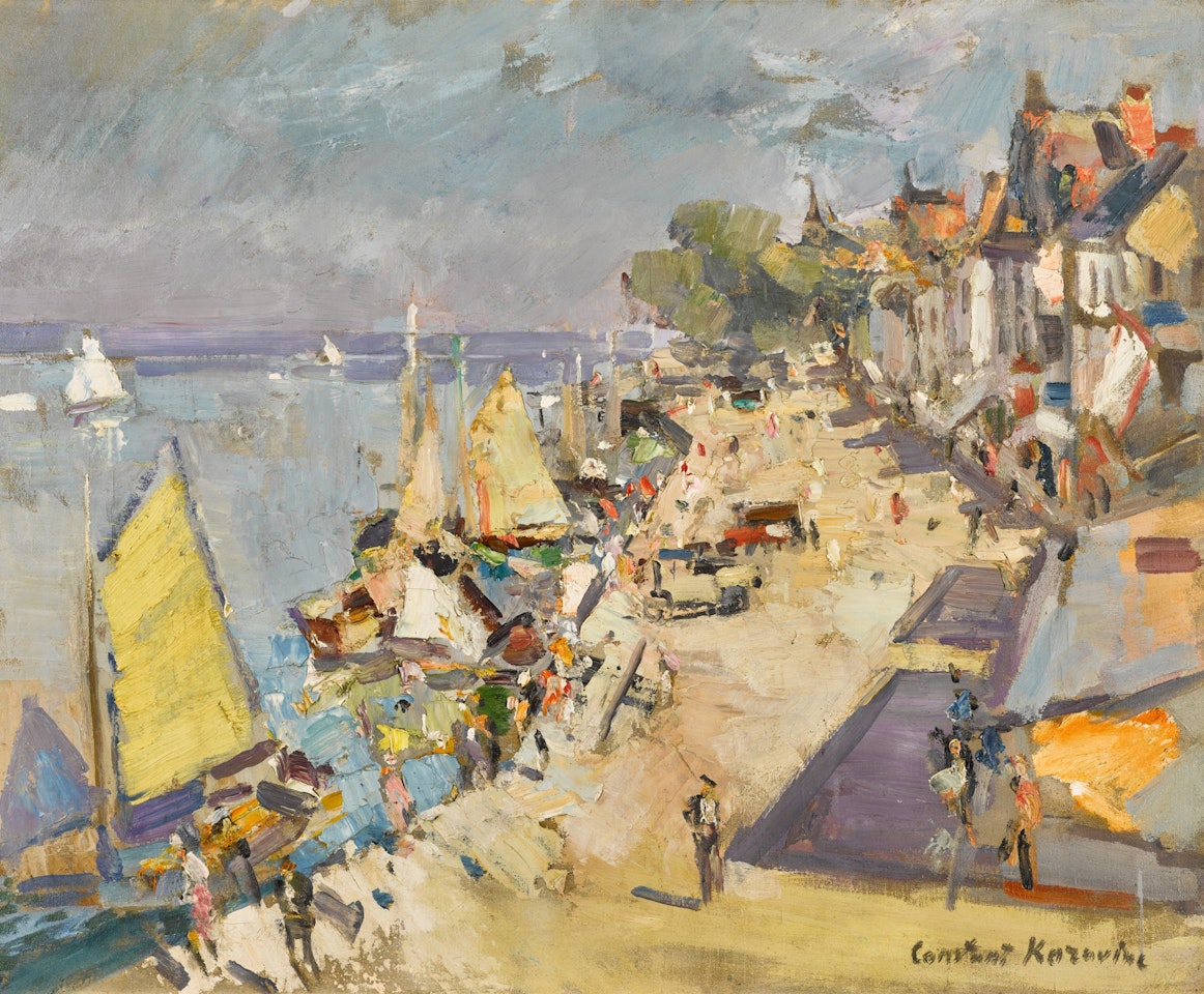 French Seaside Town in Summer by Konstantin Alekseevich Korovin