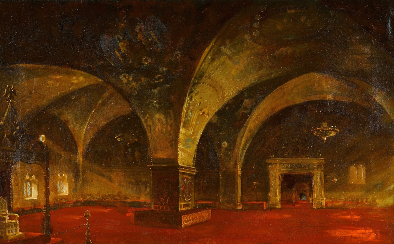 Set Design for Boris Godunov by Russian School