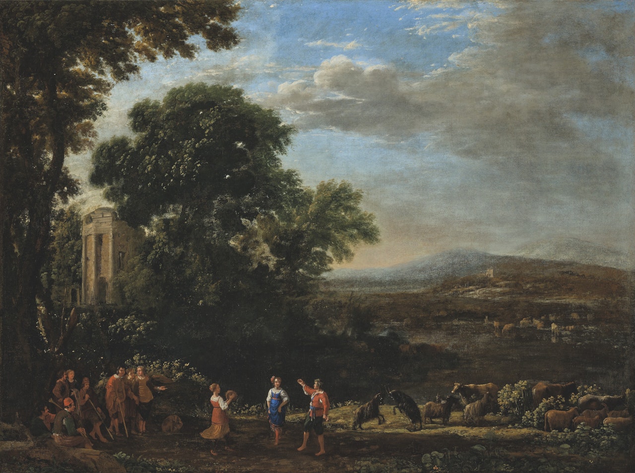 Landscape with a rural dance by Claude Lorrain