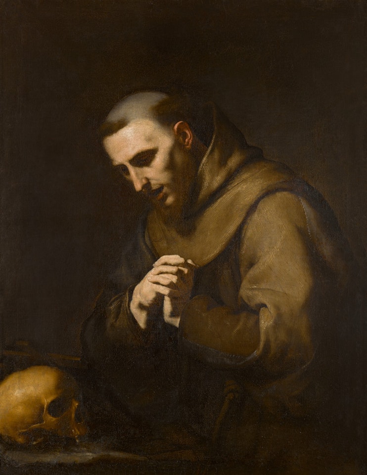 Saint Francis in meditation by Jusepe de Ribera