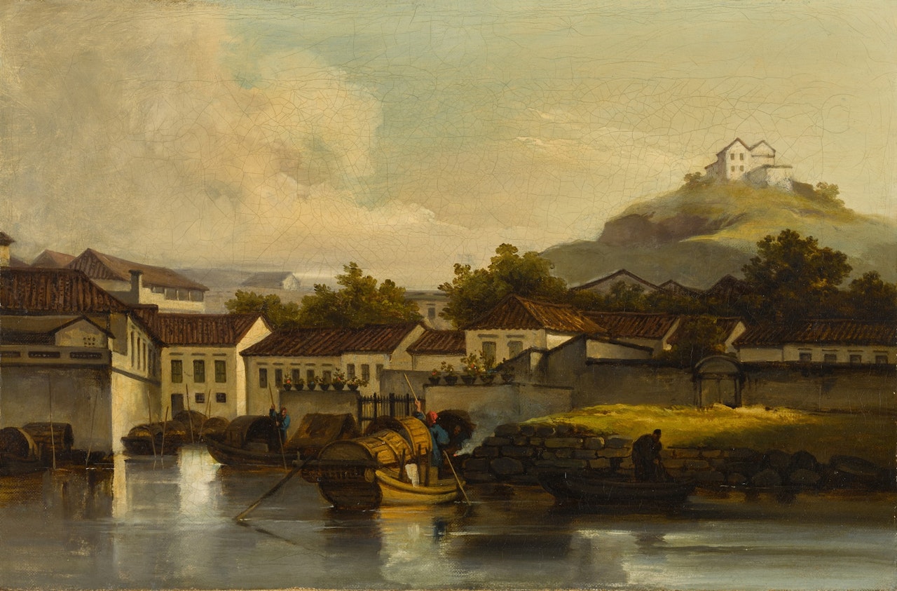 Waterfront Buildings, Macau by George Chinnery