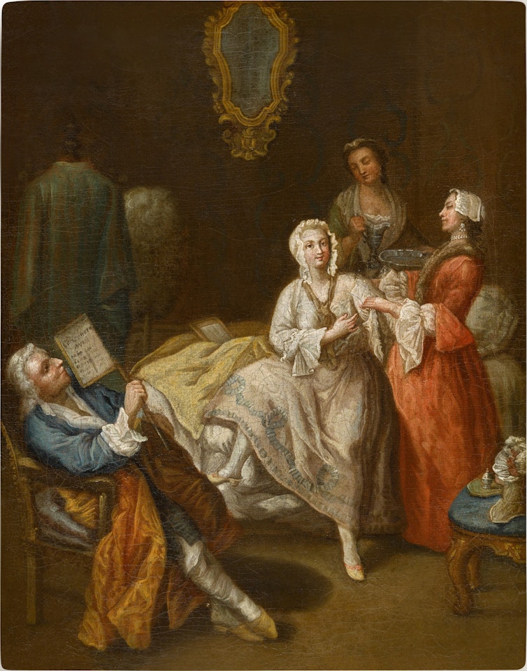 An elegant lady at her morning ritual by Pietro Longhi
