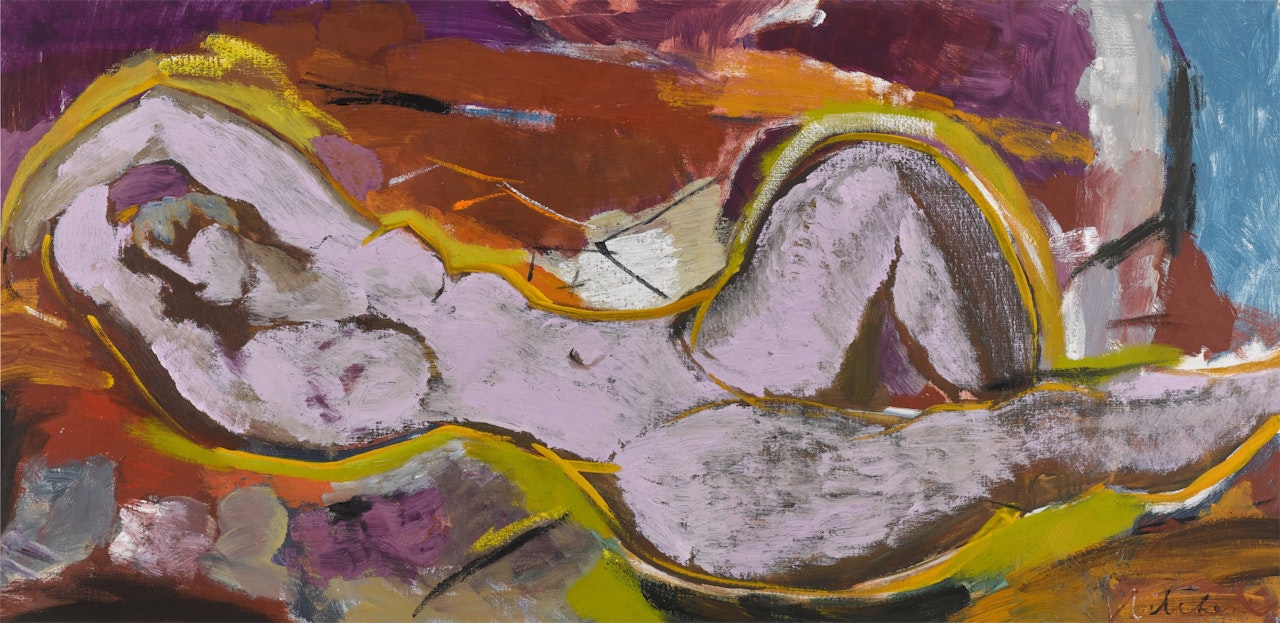 Nude, Violet & Yellow by Ivon Hitchens