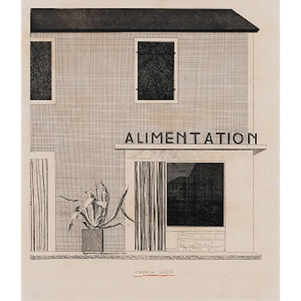 French Shop (M.C.A.T. 112) by David Hockney