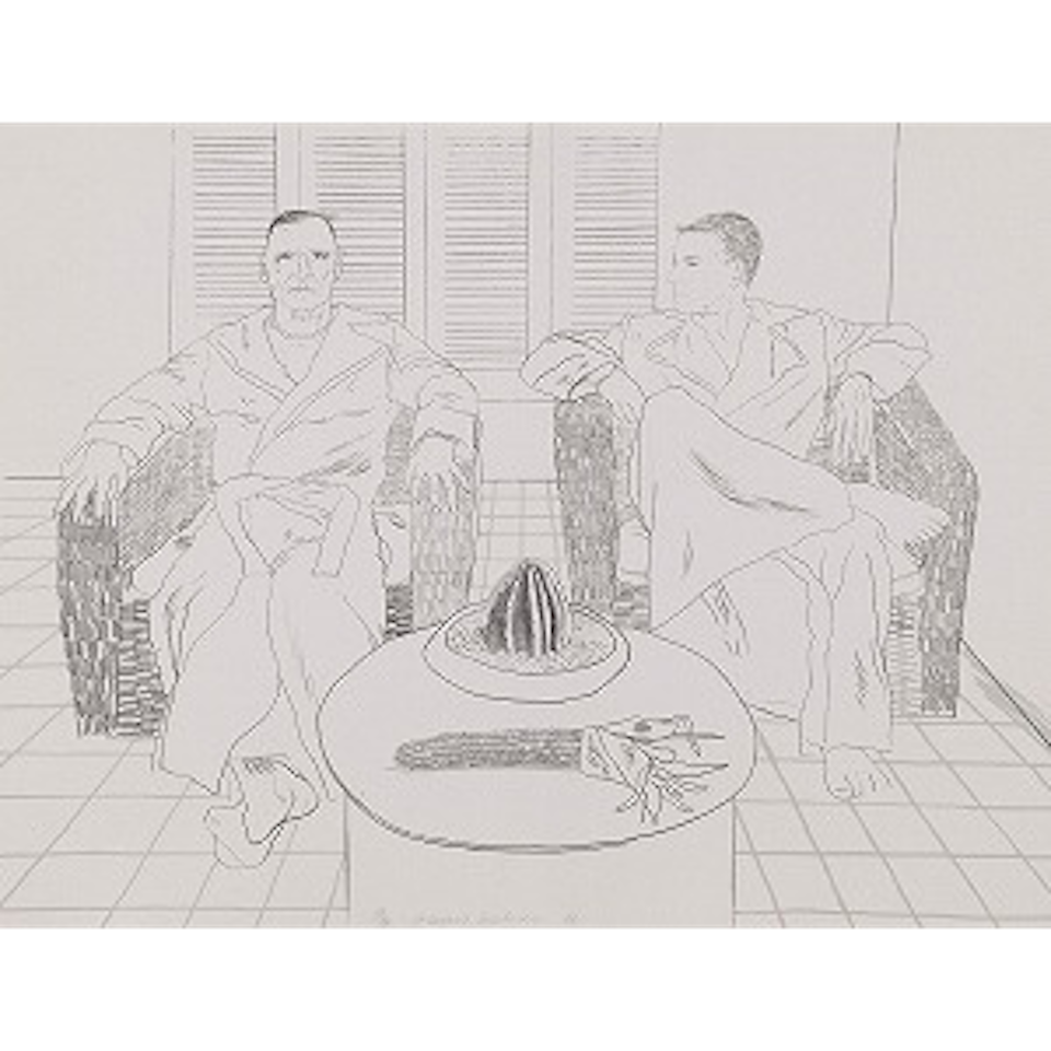 Christopher Isherwood and Don Bachardy (M.C.A.T. 174-fig.) by David Hockney