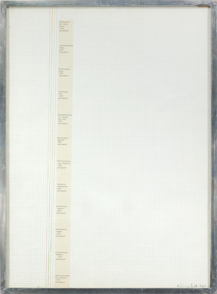 Senza titolo (24 fiumi) by Alighiero Boetti