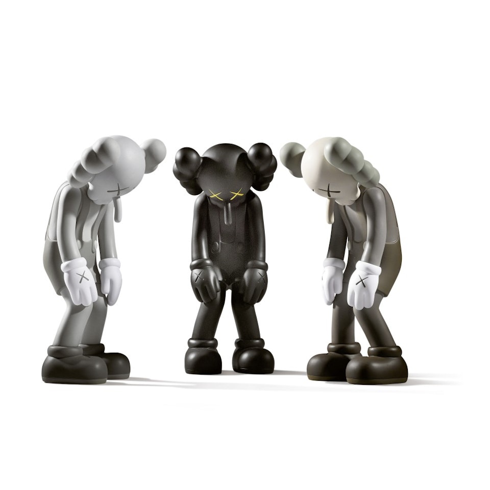 Small Lies (Black; Brown; and Grey) (Three Works) by Kaws
