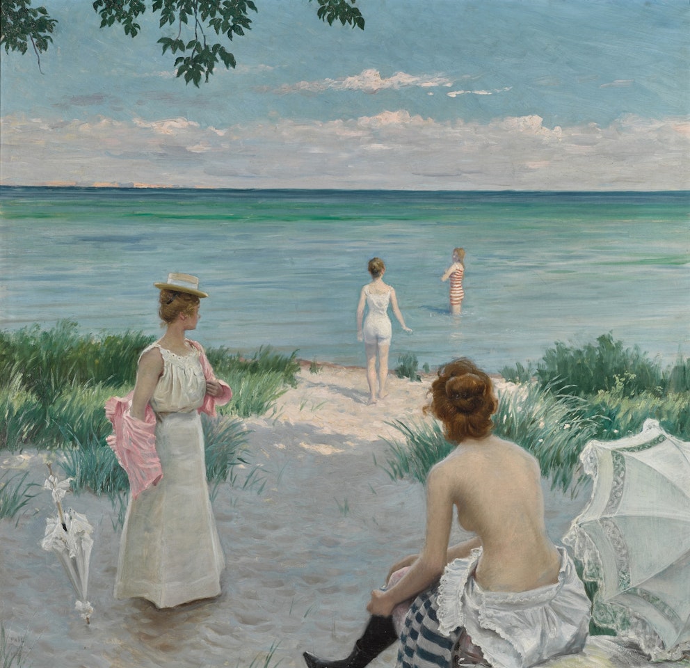Bathers on Hornbæk Beach by Paul Fischer