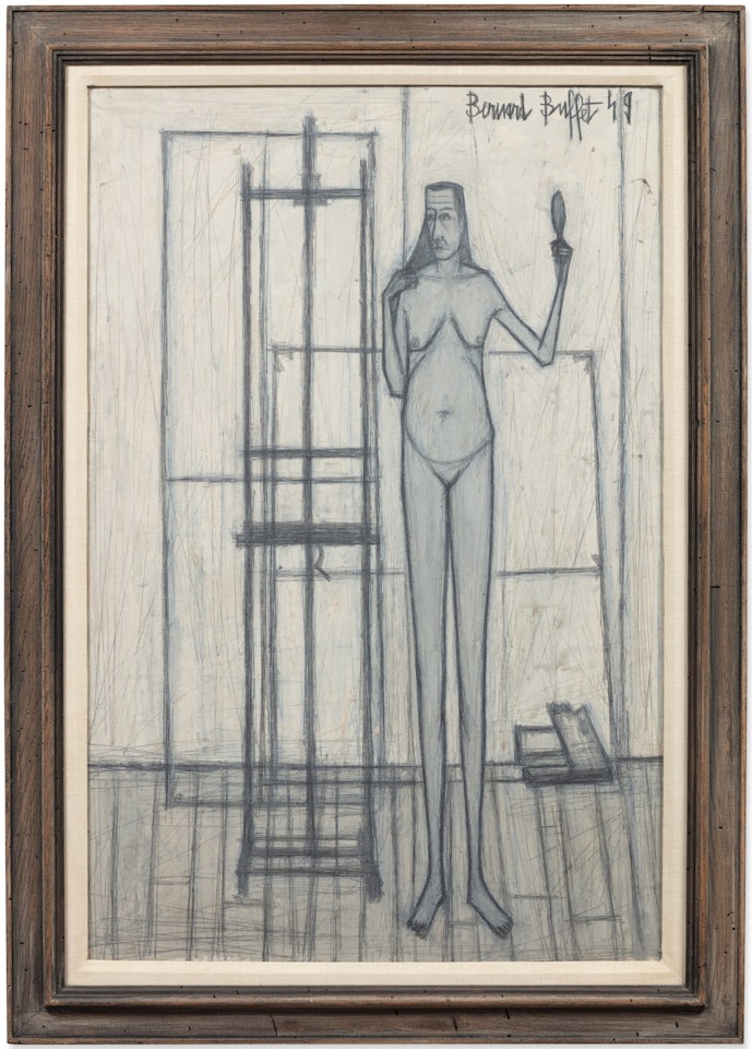 Modèle dans son atelier by Bernard Buffet