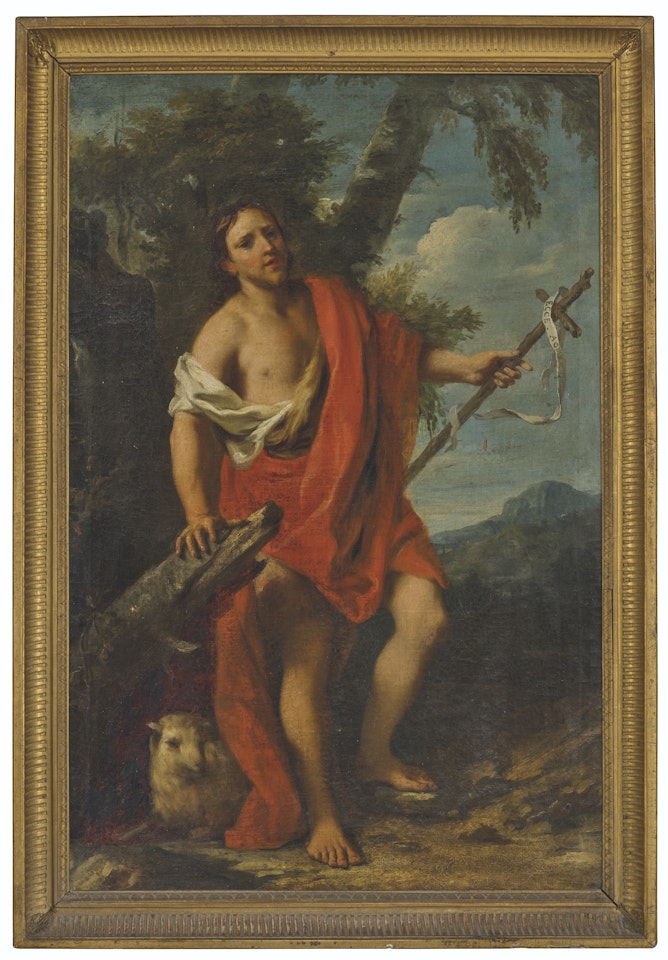 The young Saint John the Baptist in the wilderness by Venetian School