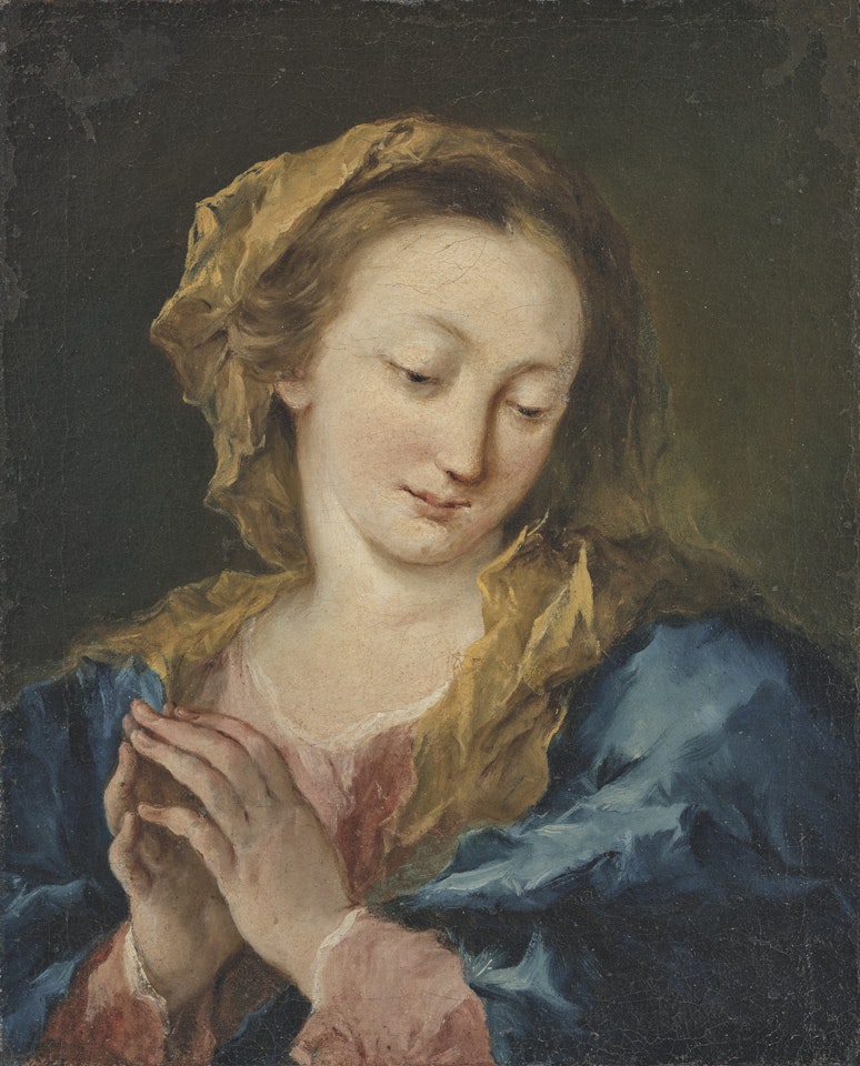 The Madonna in prayer by Francesco Guardi