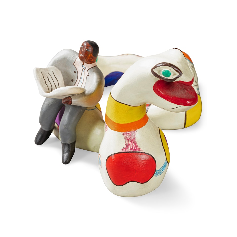 Serpent and Daddy (Homme lisant sur un serpent) by Niki de Saint Phalle