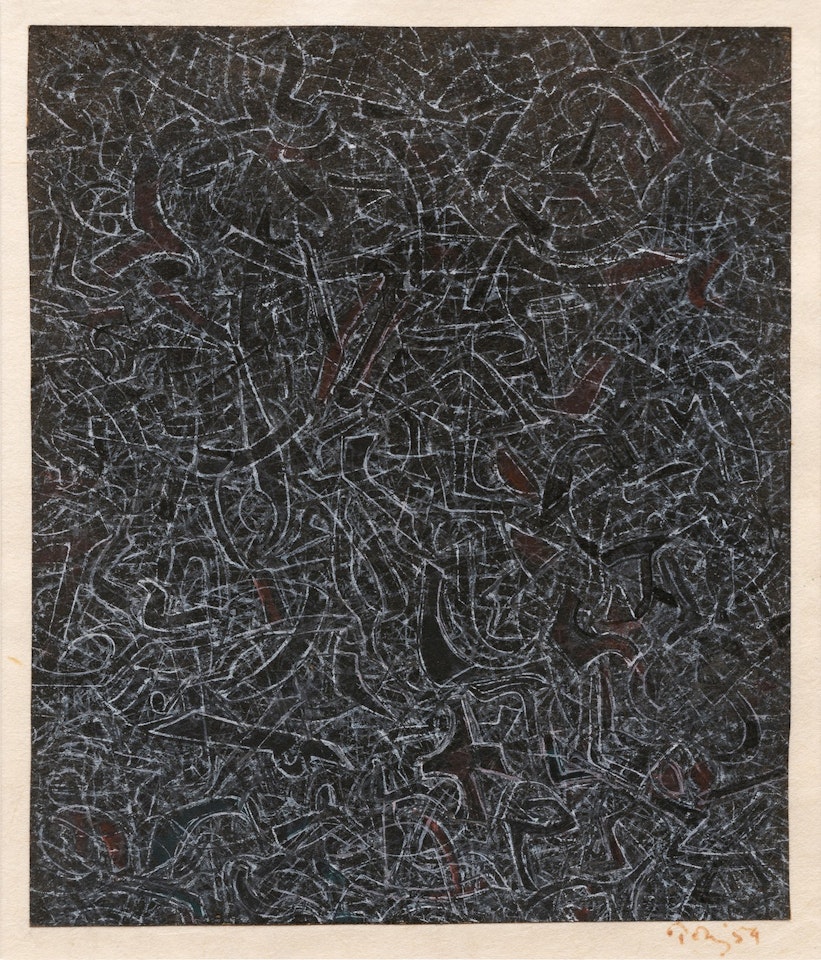Space Script (Dark and Light) by Mark Tobey