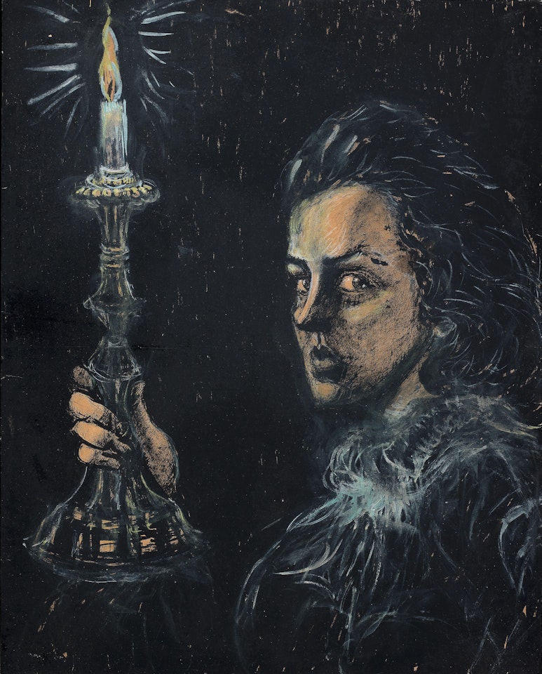Portrait of the artists daughter, Şirin Devrim as Lady Macbeth by Fahr-El-Nissa Zeid