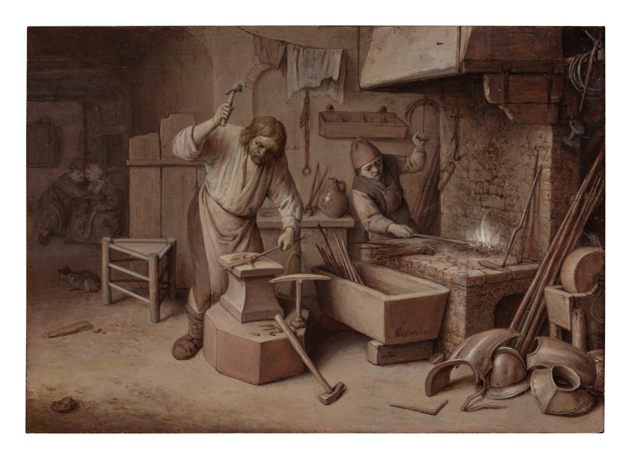 Carpenter Shop by Adriaen van Ostade