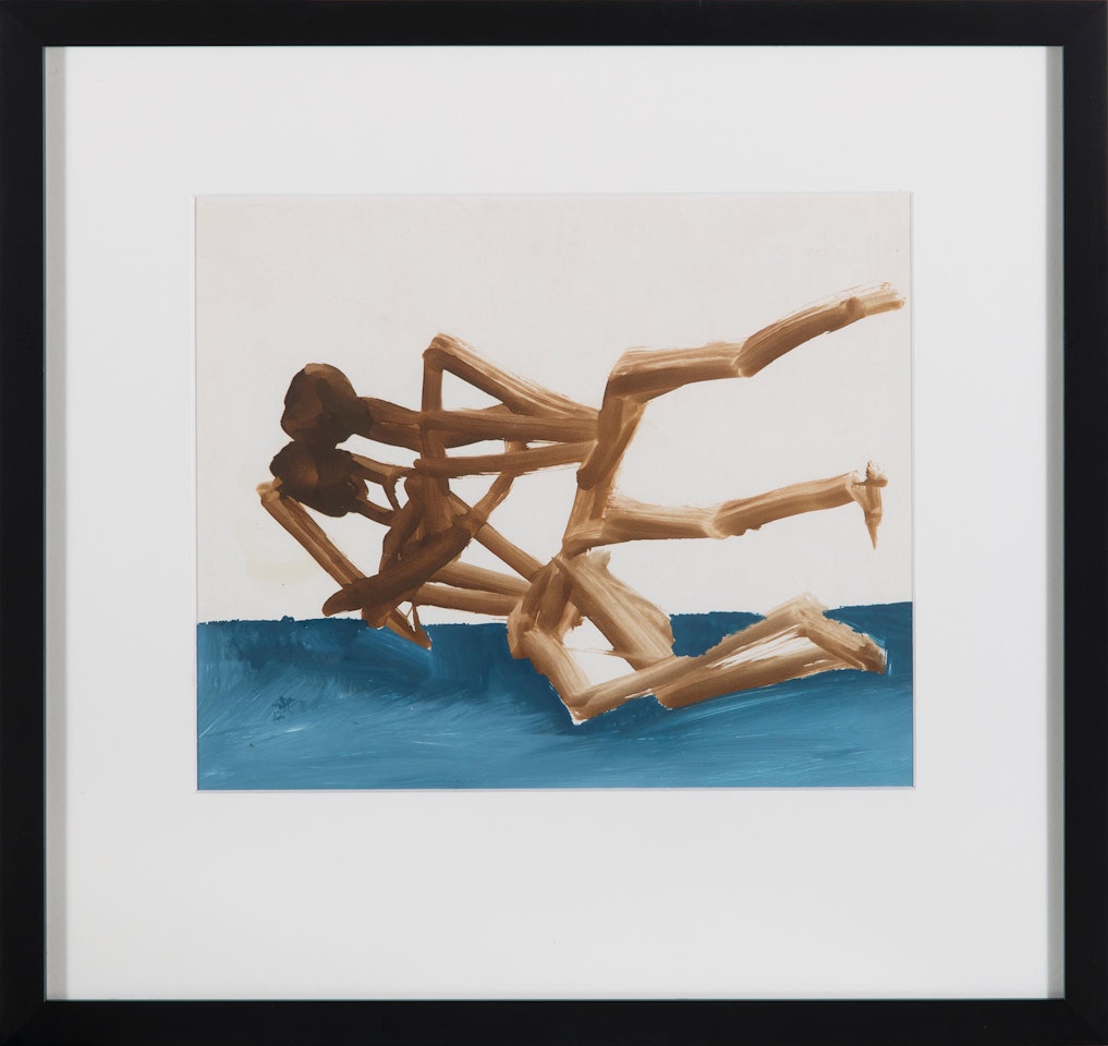 Greek Warriors Wrestling by the Sea; Greek Warriors Wrestling by Sidney Nolan